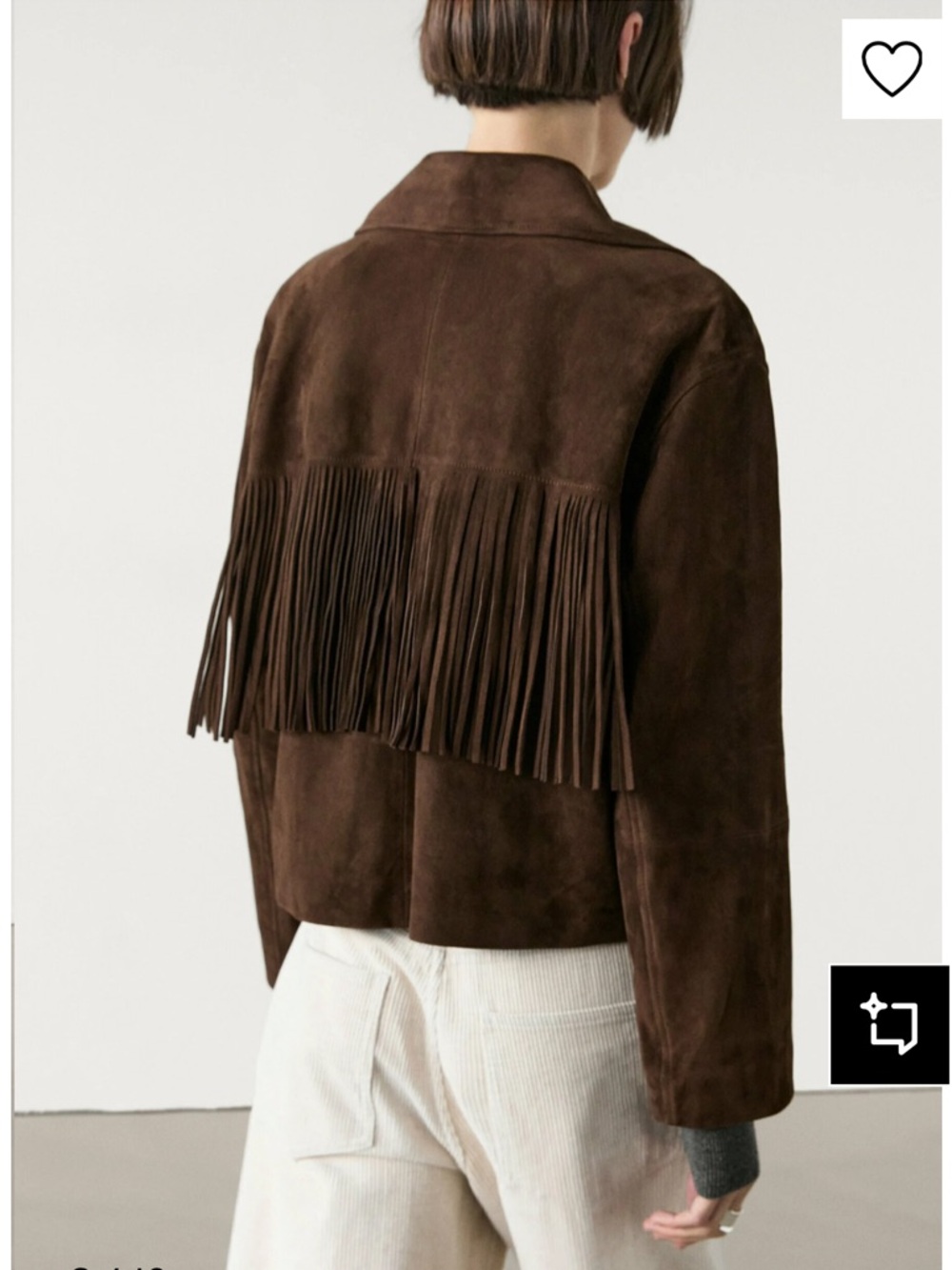 Massimo Dutti Brown Suede Fringe Jacket - Picture 8 of 10
